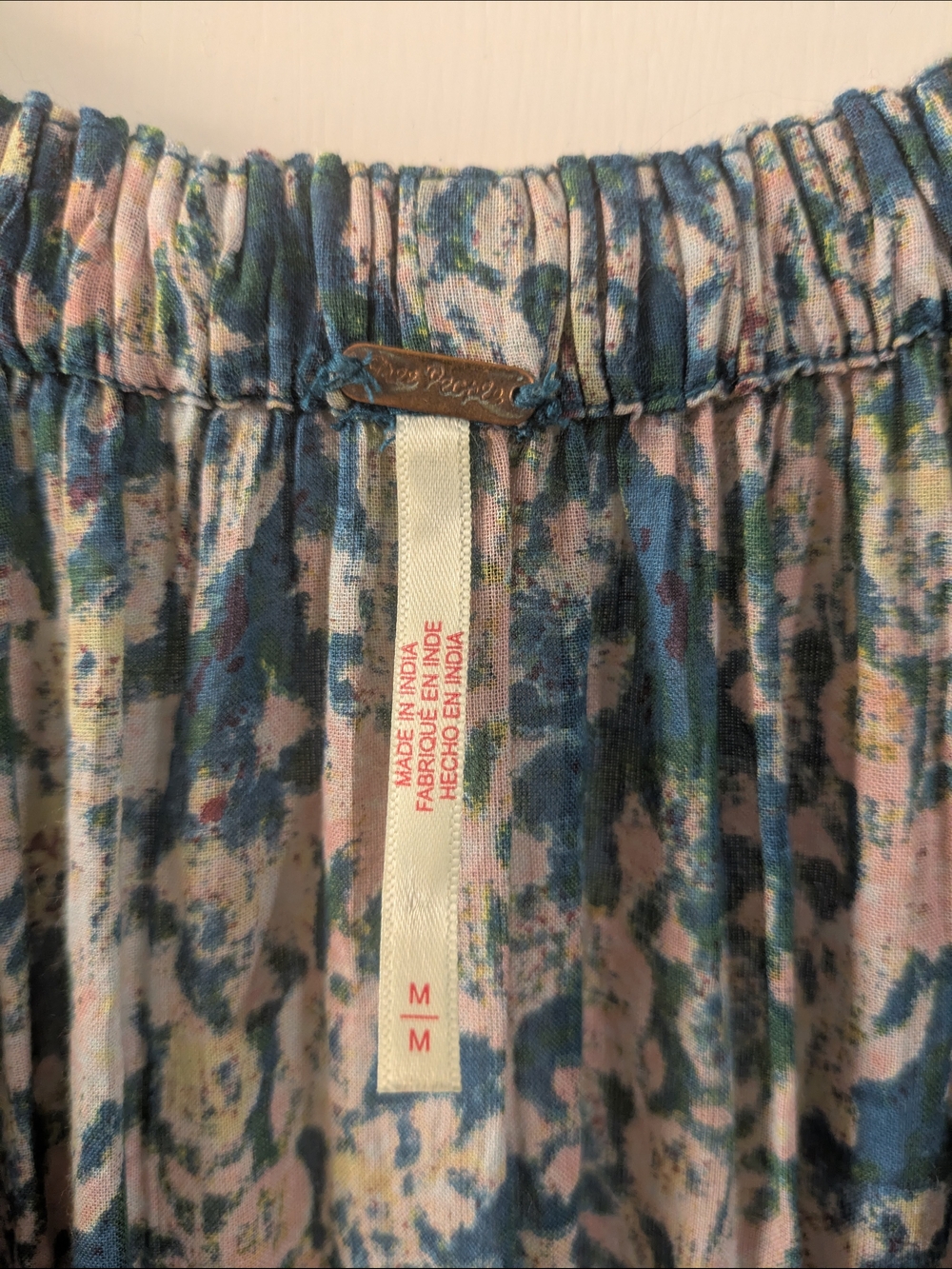 Free People Blue and Green Border Floral Maxi Dress - Picture 7 of 7